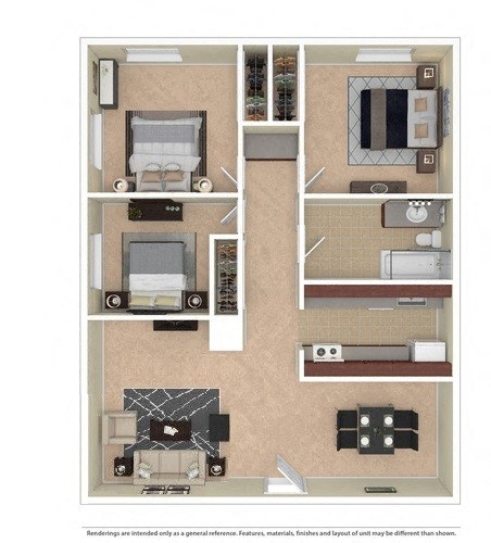 a floor plan of a studio apartment